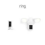 Ring Floodlight Cam Wired Pro, White (2021 release) with Ring Indoor Cam, White
