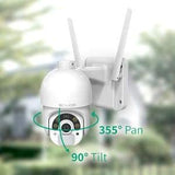 Soliom-S800 Security Camera Outdoor with Solar Panel, Pan tilt Outdoor Camera Solar Panel, 2.4G WiFi Home Surveillance System with Color Night Vision and Motion Detection, Spotlight Camera Solar Panel