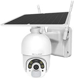 Soliom-S800 Security Camera Outdoor with Solar Panel, Pan tilt Outdoor Camera Solar Panel, 2.4G WiFi Home Surveillance System with Color Night Vision and Motion Detection, Spotlight Camera Solar Panel