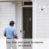 Ring Video Doorbell 4 (2021 release) with Ring Floodlight Cam Wired Plus, White (2021 release)