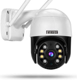 EVERSECU Outdoor PTZ Security Camera, 1080P Home 2.4Ghz WiFi IP Surveillance Camera, Two Way Audio Motion Detection Night Vision Outdoor CCTV Camera Supports SD Card and Cloud Storage