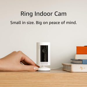 Introducing Ring Indoor Cam, Compact Plug-In HD security camera with two-way talk, White, Works with Alexa ¨C 4-Pack