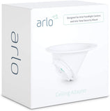 Arlo Ceiling Adapter - Arlo Certified Accessory - Mount Under an Eave or from a Ceiling, Works with Arlo Pro 3 Floodlight or Total Security Mount, White - FBA1001