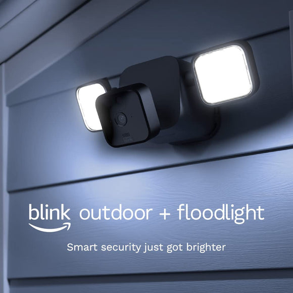 Blink Floodlight camera | Wireless smart security Outdoor camera + LED mount, two-year battery, motion detection | Add-on camera (Black)