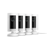 Introducing Ring Indoor Cam, Compact Plug-In HD security camera with two-way talk, White, Works with Alexa ¨C 4-Pack