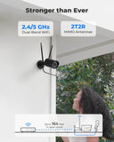 Outdoor Security Cameras, Reolink 4MP HD 2.4/5 GHz WiFi Camera System for Home Security, 100ft Night Vision, IP66 Waterproof, Smart Person/Vehicle Detection, Works with Google Assistant, RLC-410W