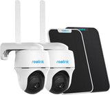 Pan Tilt 4G LTE Cellular Security Camera Outdoor Wireless - Reolink Go PT Plus with Solar Panel 2Pack, 2K HD Night Vision, 2-Way Talk, Smart PIR Motion Detection, No WiFi, No Wires