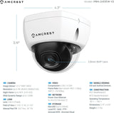 Amcrest 4K 8CH Security Camera System w/ 4K (8MP) NVR, (4) x 4K (8-Megapixel) IP67 Weatherproof Metal Dome POE IP Cameras (3840x2160),Pre-Installed 2TB Hard Drive, NV4108E-HS-IP8M-2493EW4-2TB (White)