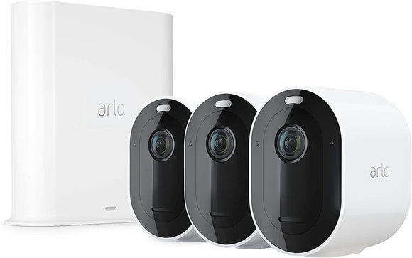 Arlo Pro 3 - Home Security 3 Camera System, Wire-Free 2K Video with HDR, Color Night Vision, Spotlight, 160¡ã View, 2-Way Audio, Siren, Works with Alexa (Renewed)