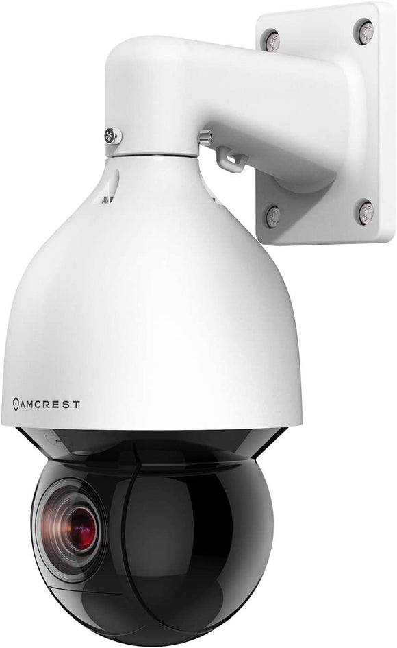 Amcrest 4MP Outdoor PTZ POE + IP Camera Pan Tilt Zoom (Optical 32x Motorized) UltraHD POE+ Camera Security Speed Dome, People and Vehicle Detection AI, 492ft Night Vision POE+ (802.3at) IP4M-1083EW-AI