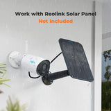 Reolink Argus Eco with Solar Panel (White) Bundle - Wireless Camera Rechargeable Battery Solar Capable Cloud Storage 1080P Home Security IR Night Vision SD Socket 2-Way Talk Motion Detection