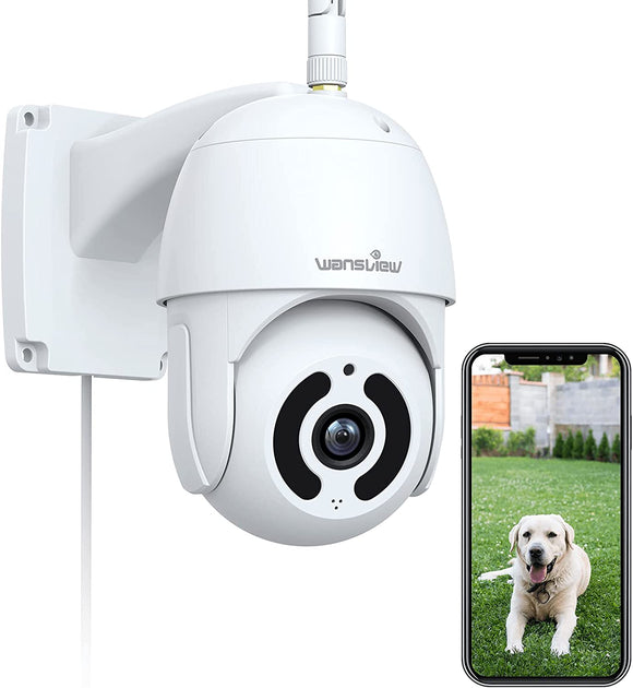 Security Camera Outdoor,Wansview 1080P Pan-Tilt 360¡ã Surveillance Waterproof WiFi Camera, Night Vision, 2-Way Audio, Motion Detection, SD Card Storage& Cloud Storage and Works with Alexa W9