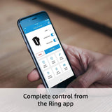 Ring Spotlight Cam Wired - Plugged-in HD security camera with built-in spotlights, two-way talk and a siren alarm, Works with Alexa - Black