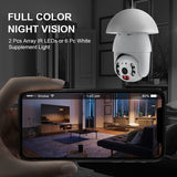 Eversecu 2K 4.0MP Wireless PTZ Security Camera with E27 Bulb Connector, Motion Auto Tracking, 2 Way Audio, Spotlight Night Vision, Tuya Smart Life WiFi CCTV Camera Work with Alexa & Google Home