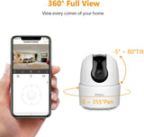 Indoor Security Camera 1080p WiFi Camera (2.4G Only) 360 Degree Home Camera with App, Night Vision, 2-Way Audio, Human Detection, Motion Tracking, Sound Detection, Local & Cloud Storage, Imou