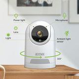 Indoor Security Camera,Acesee Wireless WiFi Home Cameras for Home Security Indoor,Baby Monitor with Camera and Audio,Pet Camera with APP,Motion Detection,360 Plug-in Nanny Dog Camera,Night Vision