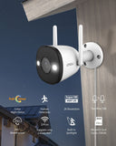 2K Security Camera Outdoor Color Night Vision with Spotlight & Siren, 2.4G WiFi Camera 4MP for Home Security, IP67 Wireless Camera with Human Detection, 2-Way Audio, Ethernet Port, SD Card Slot