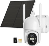 4G LTE Cellular Security Camera Included SD&SIM Card£¨Verizon AT&T T-Mobile£©Battery Solar Panel, Wireless Outdoor Cam No WiFi Needed with 2K Night Vision Pan Tilt 355¡ã View Spotlight PIR Motion Sensor