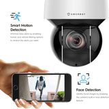 Amcrest 4MP Outdoor PTZ POE + IP Camera Pan Tilt Zoom (Optical 32x Motorized) UltraHD POE+ Camera Security Speed Dome, People and Vehicle Detection AI, 492ft Night Vision POE+ (802.3at) IP4M-1083EW-AI