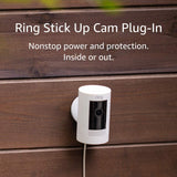 All-new Ring Stick Up Cam Plug-In HD security camera with two-way talk, Works with Alexa ¨C 3-Pack