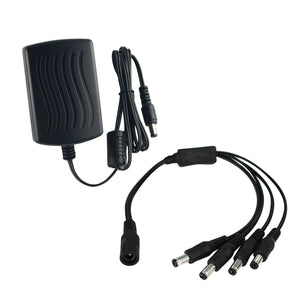 ANNKE Security Power Adapter Supply AC to DC 12V2A and 1-to-4 Splitter Power Cord for CCTV Surveillance Camera DVR System